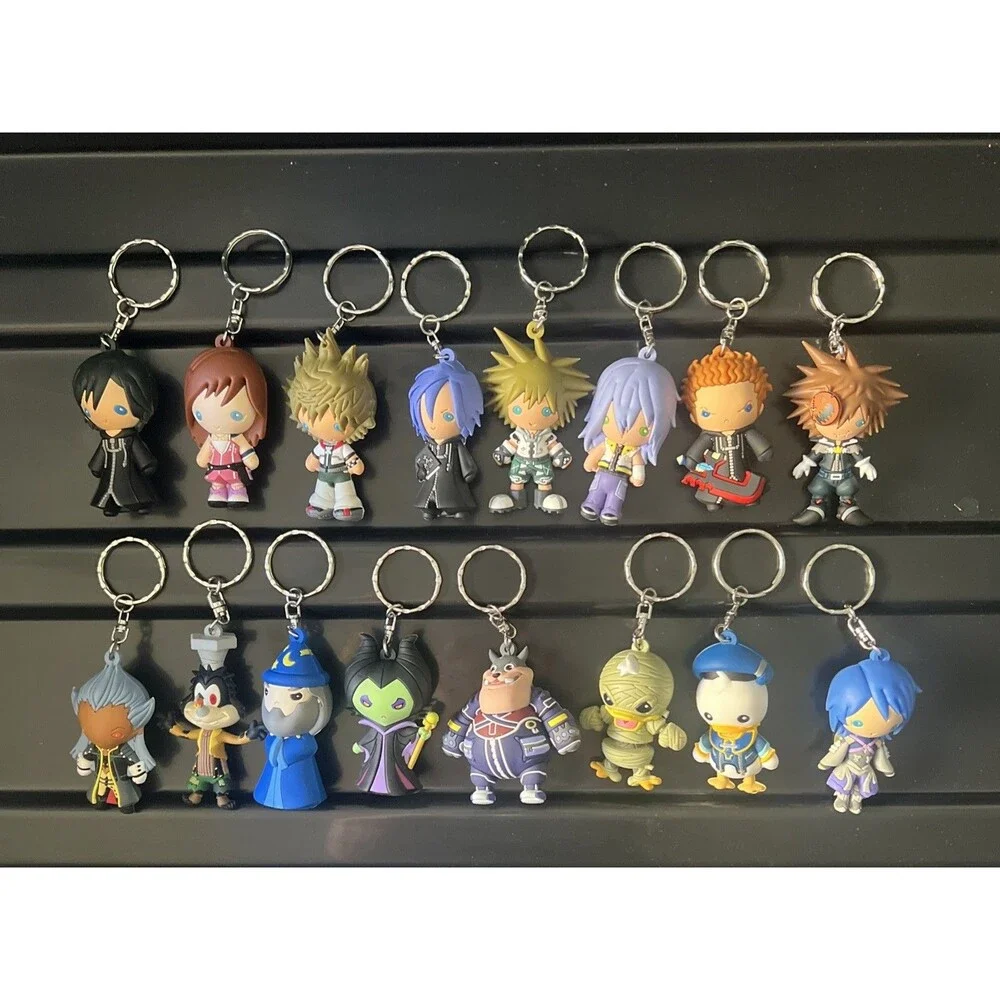 Figural Disney KINGDOM HEARTS II Mystery Blind Bag Keyring (Lot of 16) NWOT
